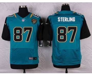 Men's Jacksonville Jaguars #87 Neal Sterling Teal Green Alternate NFL Nike Elite Jersey