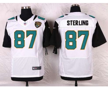 Men's Jacksonville Jaguars #87 Neal Sterling White Road NFL Nike Elite Jersey