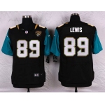 Men's Jacksonville Jaguars #89 Marcedes Lewis Black Team Color NFL Nike Elite Jersey