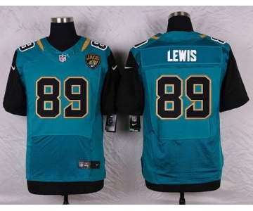 Men's Jacksonville Jaguars #89 Marcedes Lewis Teal Green Alternate NFL Nike Elite Jersey