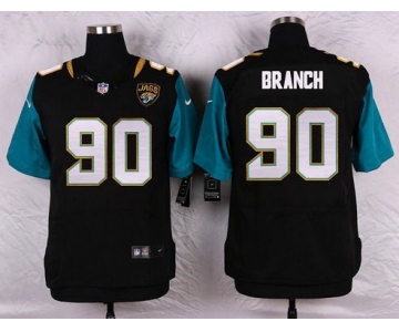 Men's Jacksonville Jaguars #90 Andre Branch Black Team Color NFL Nike Elite Jersey