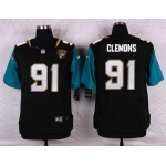 Men's Jacksonville Jaguars #91 Chris Clemons Black Team Color NFL Nike Elite Jersey