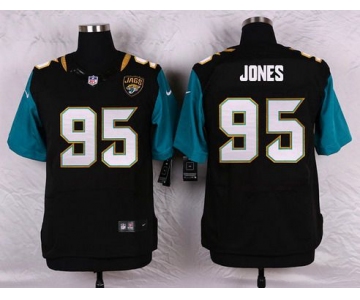 Men's Jacksonville Jaguars #95 Abry Jones Black Team Color NFL Nike Elite Jersey