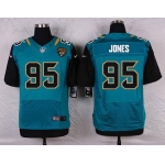 Men's Jacksonville Jaguars #95 Abry Jones Teal Green Alternate NFL Nike Elite Jersey