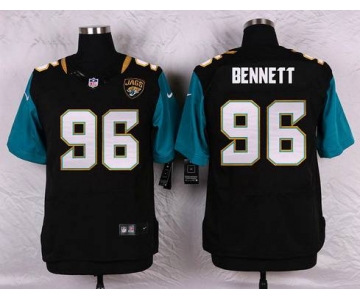 Men's Jacksonville Jaguars #96 Michael Bennett Black Team Color NFL Nike Elite Jersey