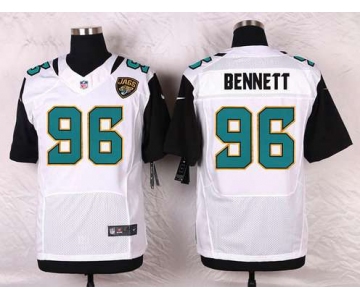 Men's Jacksonville Jaguars #96 Michael Bennett White Road NFL Nike Elite Jersey