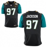 Men's Jacksonville Jaguars #97 Malik Jackson Black Team Color NFL Nike Elite Jersey