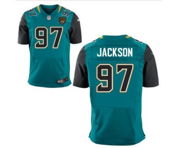 Men's Jacksonville Jaguars #97 Malik Jackson Teal Green Alternate NFL Nike Elite Jersey