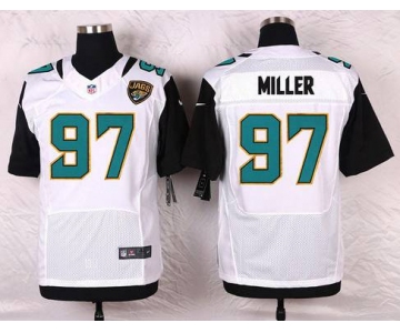 Men's Jacksonville Jaguars #97 Roy Miller White Road NFL Nike Elite Jersey