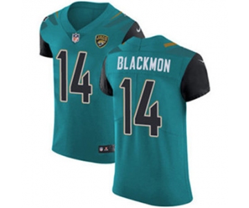 Men's Nike Jacksonville Jaguars #14 Justin Blackmon Teal Green Team Color Stitched NFL Vapor Untouchable Elite Jersey