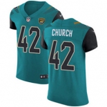 Men's Nike Jacksonville Jaguars #42 Barry Church Teal Green Team Color Stitched NFL Vapor Untouchable Elite Jersey
