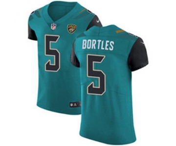 Men's Nike Jacksonville Jaguars #5 Blake Bortles Teal Green Team Color Stitched NFL Vapor Untouchable Elite Jersey