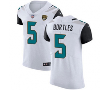 Men's Nike Jacksonville Jaguars #5 Blake Bortles White Stitched NFL Vapor Untouchable Elite Jersey