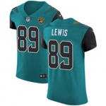 Men's Nike Jacksonville Jaguars #89 Marcedes Lewis Teal Green Team Color Stitched NFL Vapor Untouchable Elite Jersey