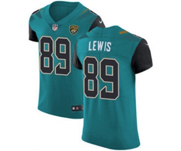 Men's Nike Jacksonville Jaguars #89 Marcedes Lewis Teal Green Team Color Stitched NFL Vapor Untouchable Elite Jersey