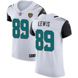 Men's Nike Jacksonville Jaguars #89 Marcedes Lewis White Stitched NFL Vapor Untouchable Elite Jersey