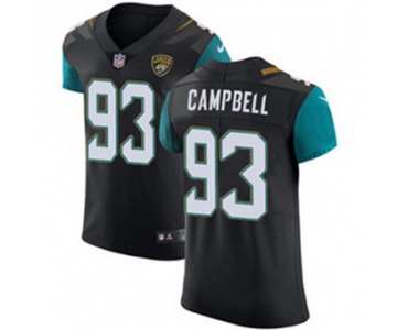 Men's Nike Jacksonville Jaguars #93 Calais Campbell Black Alternate Stitched NFL Vapor Untouchable Elite Jersey