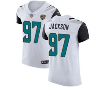 Men's Nike Jacksonville Jaguars #97 Malik Jackson White Stitched NFL Vapor Untouchable Elite Jersey