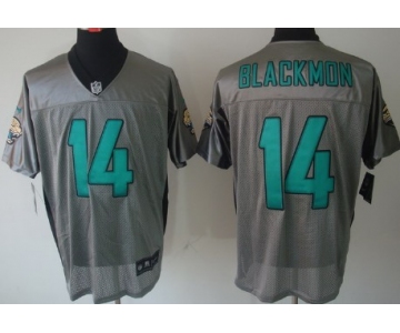 Nike Jacksonville Jaguars #14 Justin Blackmon Gray Shadow Elite Jersey