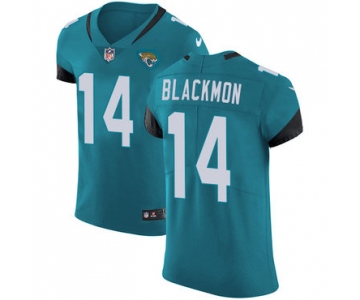 Nike Jacksonville Jaguars #14 Justin Blackmon Teal Green Team Color Men's Stitched NFL Vapor Untouchable Elite Jersey