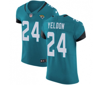 Nike Jacksonville Jaguars #24 T.J. Yeldon Teal Green Team Color Men's Stitched NFL Vapor Untouchable Elite Jersey