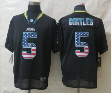Nike Jacksonville Jaguars #5 Blake Bortles 2014 USA Flag Fashion Black Elite Jersey