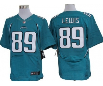 Nike Jacksonville Jaguars #89 Marcedes Lewis Green Elite Jersey