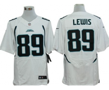 Nike Jacksonville Jaguars #89 Marcedes Lewis White Elite Jersey