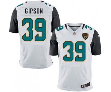 Nike Jaguars #39 Tashaun Gipson White Men's Stitched NFL Elite Jersey