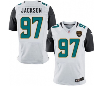 Nike Jaguars #97 Malik Jackson White Men's Stitched NFL Elite Jersey