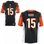 Men's 2017 NFL Draft Cincinnati Bengals #15 John Ross Black Alternate Stitched NFL Nike Elite Jersey