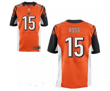 Men's 2017 NFL Draft Cincinnati Bengals #15 John Ross Orange Team Color Stitched NFL Nike Elite Jersey