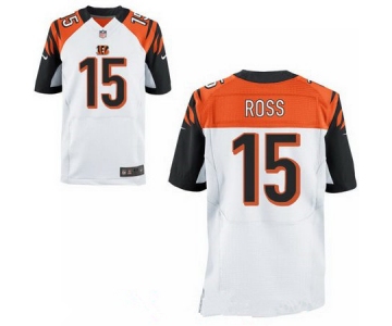 Men's 2017 NFL Draft Cincinnati Bengals #15 John Ross White Road Stitched NFL Nike Elite Jersey