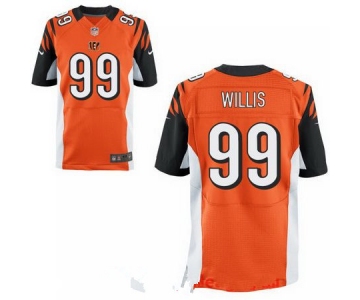 Men's 2017 NFL Draft Cincinnati Bengals #99 Jordan Willis Orange Team Color Stitched NFL Nike Elite Jersey