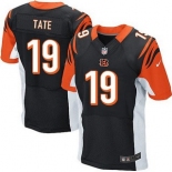 Men's Cincinnati Bengals #19 Brandon Tate Black Team Color NFL Nike Elite Jersey