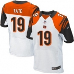 Men's Cincinnati Bengals #19 Brandon Tate White Road NFL Nike Elite Jersey