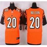 Men's Cincinnati Bengals #20 Reggie Nelson Orange Alternate NFL Nike Elite Jersey