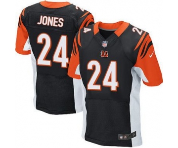 Men's Cincinnati Bengals #24 Adam Jones Black Team Color NFL Nike Elite Jersey