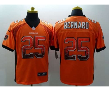 Men's Cincinnati Bengals #25 Giovani Bernard Nike Drift Fashion Orange Elite Jersey