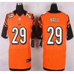 Men's Cincinnati Bengals #29 Leon Hall Orange Alternate NFL Nike Elite Jersey