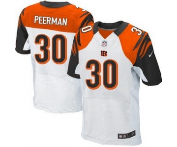 Men's Cincinnati Bengals #30 Cedric Peerman White Road NFL Nike Elite Jersey