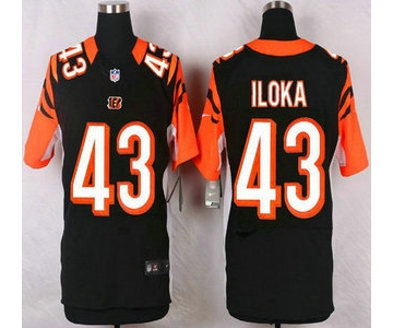 Men's Cincinnati Bengals #43 Leon Hall Black Team Color NFL Nike Elite Jersey