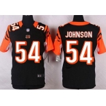 Men's Cincinnati Bengals #54 Bob Johnson Black Retired Player NFL Nike Elite Jersey