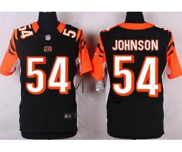 Men's Cincinnati Bengals #54 Bob Johnson Black Retired Player NFL Nike Elite Jersey