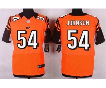 Men's Cincinnati Bengals #54 Bob Johnson Orange Retired Player NFL Nike Elite Jersey