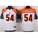 Men's Cincinnati Bengals #54 Bob Johnson White Retired Player NFL Nike Elite Jersey