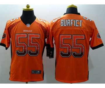 Men's Cincinnati Bengals #55 Vontaze Burfict Nike Drift Fashion Orange Elite Jersey