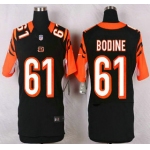 Men's Cincinnati Bengals #61 Russell Bodine Black Team Color NFL Nike Elite Jersey