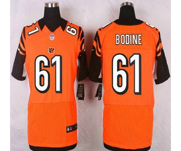 Men's Cincinnati Bengals #61 Russell Bodine Orange Alternate NFL Nike Elite Jersey