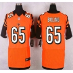 Men's Cincinnati Bengals #65 Clint Boling Orange Alternate NFL Nike Elite Jersey